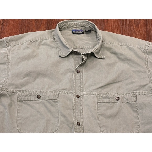 Patagonia Shirt Men's XL Button Up Long Sleeve Front Pockets - Picture 7 of 16